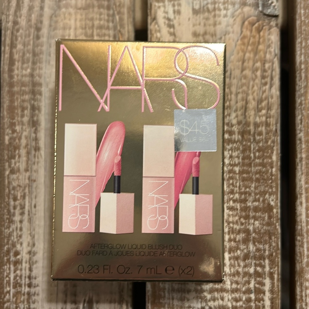 NWT NARS Holiday Set Afterglow Liquid Blush Duo in Orgasm/Bubbly